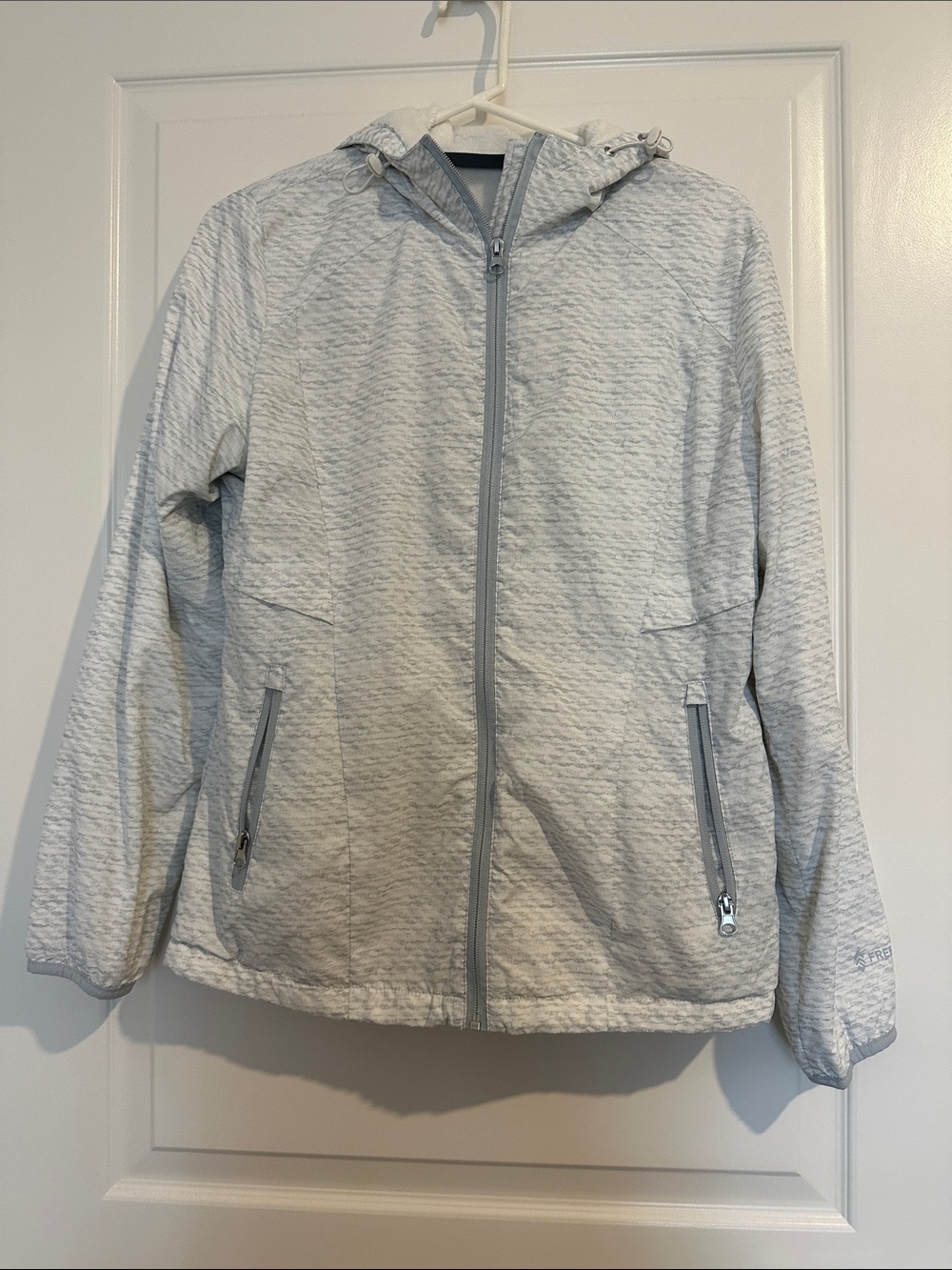 Free Country Light Gray Quilted Hooded Jacket